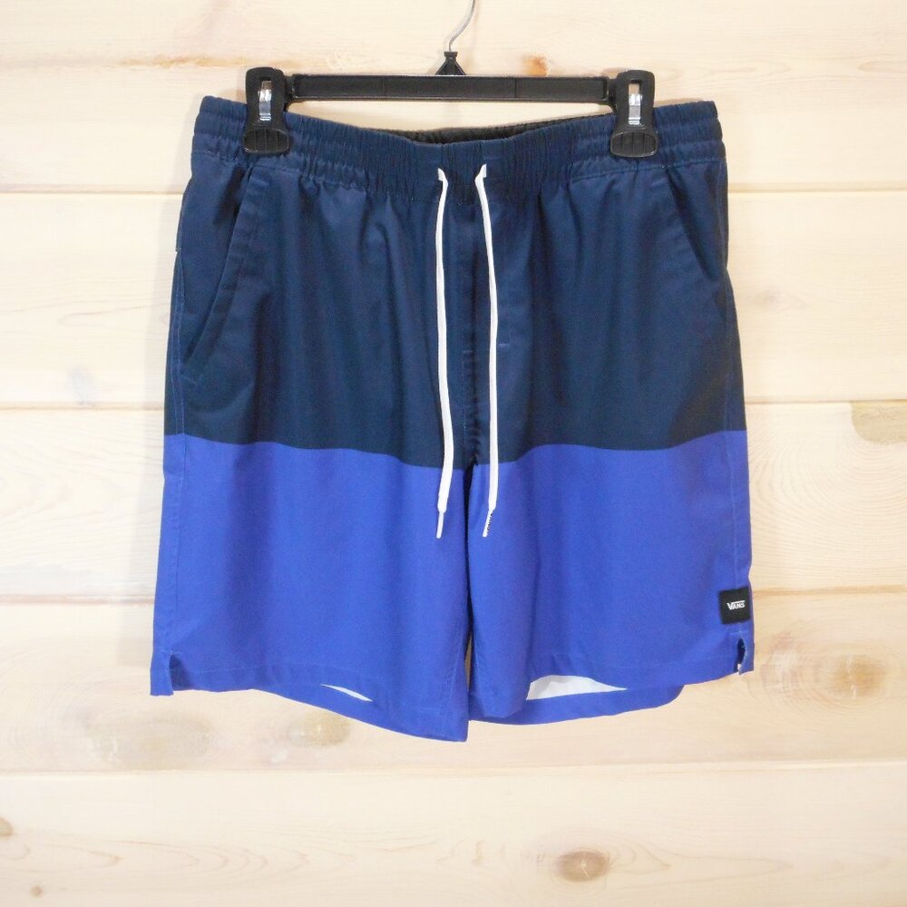 Vans Men's size M Blue Pull-on Shorts Casual Skateboarding Drawstring Pockets